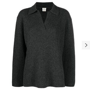 TOTEME Polo Collar Wool-Blend Jumper